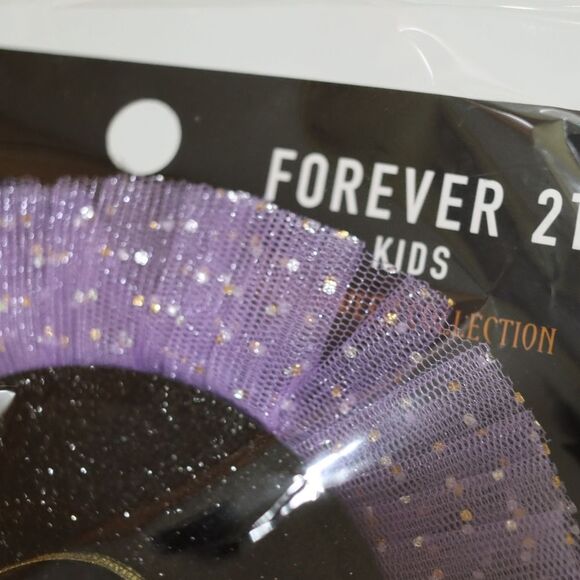 Forever 21 Purple Halloween Costume with Sparkly Tulle Kids Witch Costume OS - Picture 7 of 7